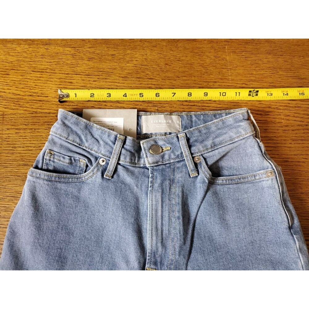 NWT Everlane 23 "The Curvy Cheeky Jeans" Stonewash Organic Cotton High‎ Rise - Picture 7 of 11